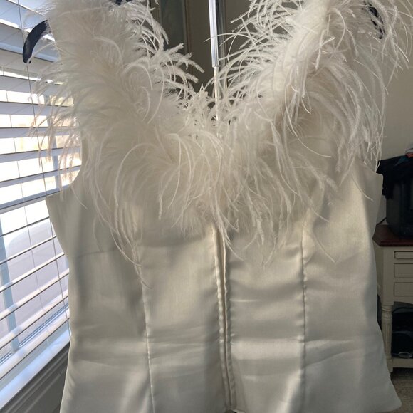 Sassy Top by Cachet with Faux Feathers - Picture 2 of 5